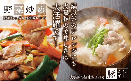 【泉佐野ブランド豚】犬鳴豚 味噌鍋/和風鍋セット 合計4パック 小分け