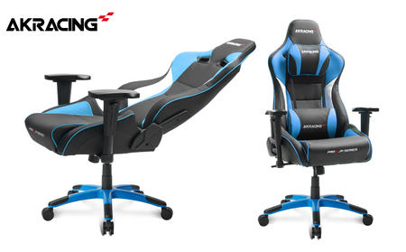 AKRacing Pro-X Gaming Chair (Blue) JP エーケーレーシング ゲーミングチェア(ヘッドレスト・ランバーサポート付き)