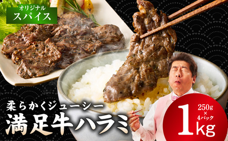 【満足牛ハラミ】オリジナルスパイス仕込み 合計1kg