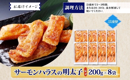 アトランティックサーモン ハラス 明太子漬け 合計1.6kg