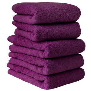 【アウトレット】ヒオリエ ホテルタオル ビックフェイスタオル 5枚 ラズベリー