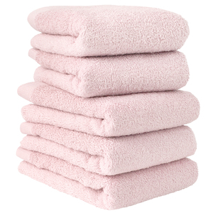【アウトレット】ヒオリエ ホテルタオル ビックフェイスタオル 5枚 ライトピンク
