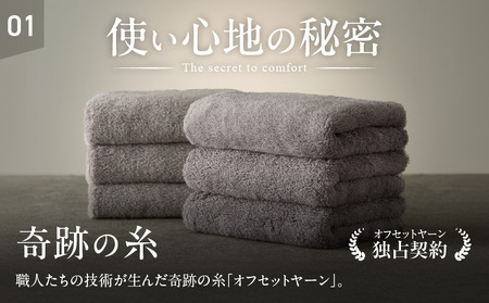 めっちゃええや～ん24 フェイスタオル 6枚 パープルグレー