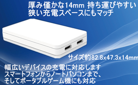 急速充電器 PD 65W USB Type-C スマートフォン対応