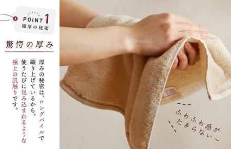 極厚ハンドタオル 5枚 生成色 泉州タオル
