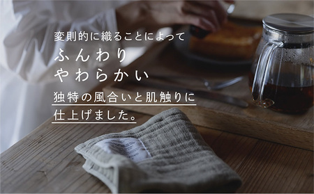 SHINTO TOWEL「2.5重ガーゼ・ハンドタオル」（ネイビー）2枚セット オーガニックコットン100%