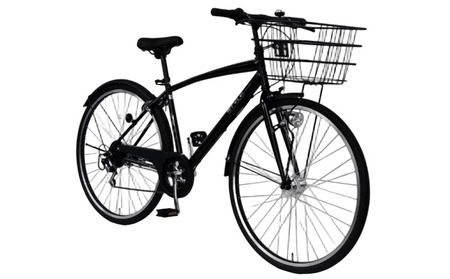 STYLE KIX  カゴ付きクロスバイク276 ブラック