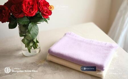 『Noble Fibre』100％カシミヤ・大判ストール オーガニックホワイト