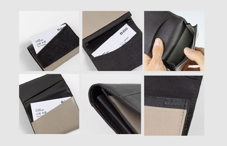 【スピード発送】レザー名刺入れ (グレージュ×グレージュ)