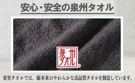 ミニバスタオル 5枚（ダークグレー）40cm×120cm 500匁 国内製造 泉州タオル フェイスタオル 以上 バスタオル 未満