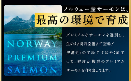 【定期便】ノルウェー産 プレミアム アトランティックサーモン 1kg 【2026年2月＆5月発送】