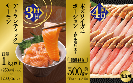 【北国からの贈り物】10万円お楽しみ海鮮定期便 全6回 【毎月配送コース】