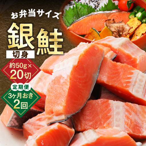 【定期便】銀鮭 切身 約50g×20切れ 全2回【2026年3月＆6月発送】