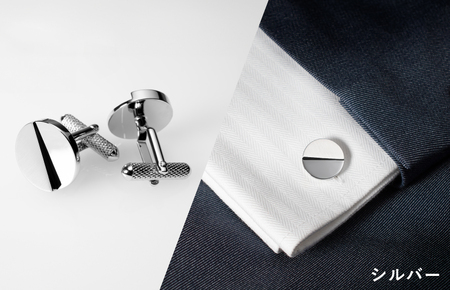 ジオメトリック カフス（丸形） シルバー
