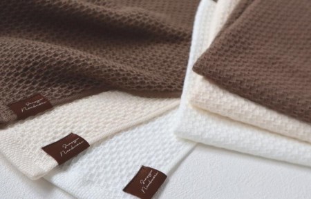 【ソフトハニカム】泉州南部織 ウォッシュタオル6枚セット+ソフトハニカム織ハーフハンカチ1枚