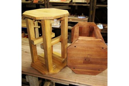 099H160 手作り木製 八角スツール | 大阪府泉佐野市 | ふるさと納税 ...