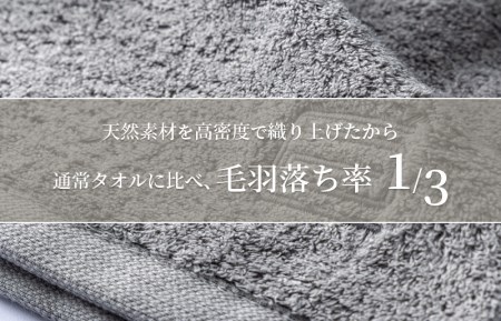 フェイスタオル 3枚 世界最高峰のタオル nei グレー【ホテル仕様 上質 厚手 吸水性 泉州タオル たおる ギフト 国産】