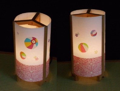 着物生地で作ったおしゃれな行灯（あんどん） カラフルな紙風船 | 大阪