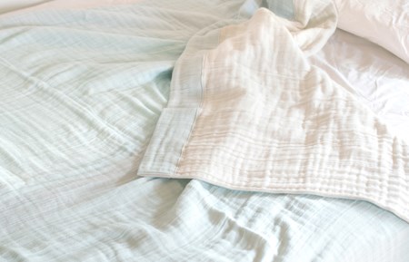 sasara 4重ガーゼケット(ミストブルー)