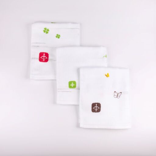 【スピード発送】JAPAN madeガーゼタオル 3枚セット(スラブ緑)
