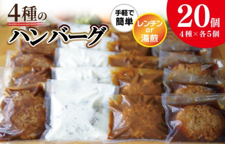 泉佐野で採れた泉州玉ねぎ使用 こがし玉ねぎソースシリーズ【4種のハンバーグ】(140g×20個)