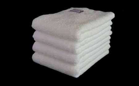 CAカラーフェイスタオル 4枚セット（ホワイト）