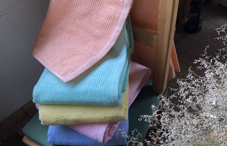 90×150ヒバ抗菌大判バスタオル２枚セット（オレンジ）泉州タオル