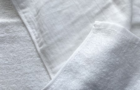 ガーゼのフェイスタオル(ミルク) お試し泉州タオル