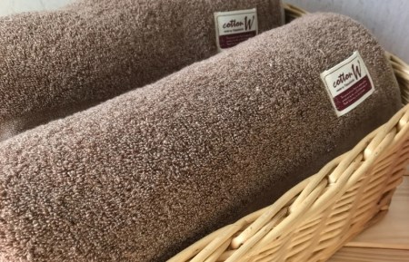 コットンW バスタオル 2枚(ブラウン) 泉州こだわりタオル