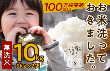 【100万袋突破記念品】「お米洗っておきました。」無洗米 10kg(5kg×2袋)国産 お米 訳あり タワラ印