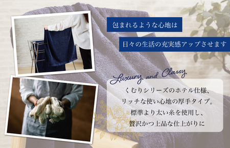 ホテル仕様 バスタオル 2枚(ネイビー)くむりシリーズ
