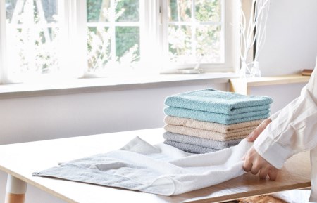 毛羽落ち軽減！フェイスタオル6枚アソート