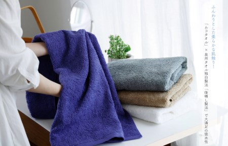 ムコタオル プラス バスタオル 2枚セット(クールカラー)