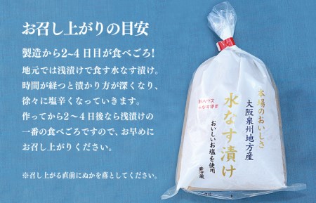 【先行予約】大人気 泉州水なす漬け 6個 夏旬の水なすを冬にどうぞ！