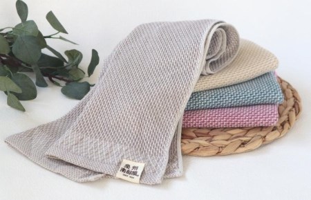 【ハニカム織】泉州南部織 フェイスタオル4枚セット