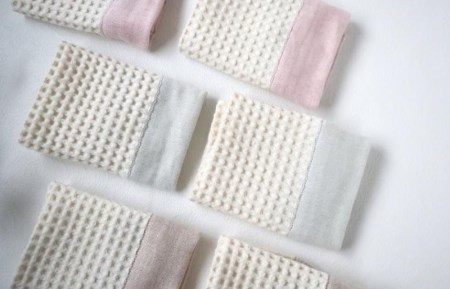 【オーガニックコットン100%】泉州南部織 cherir/ワッフルウォッシュタオル6枚セット