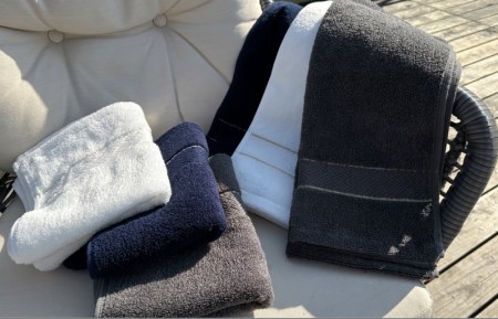 【THE PREMIUM TOWEL】10枚セットバスタオル/厚手泉州タオル(チャコール)