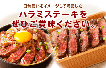 【極味付け肉】牛ハラミステーキ 総量 1kg 以上 ガーリックバター味 小分け 10枚 厚切りカット 牛肉