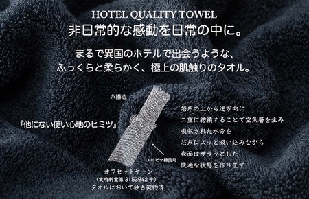 【TVで紹介！】Landwell Hotel フェイスタオル 5枚 ネイビー ギフト 贈り物