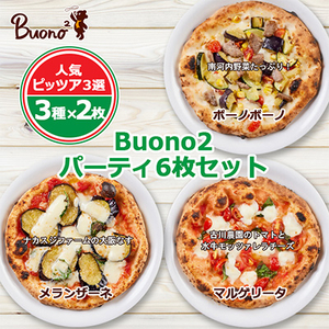【6枚:3種×2枚】Buono2パーティ6枚セット　当店人気ピッツァ3選_惣菜・加工品 ピザ  _【配送不可地域：離島】【1531987】