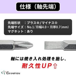 チャンピオンツール 差替ドライバー (+1/-4.0)×200 プラス・マイナス NO.DK96S_雑貨 _【配送不可地域:沖縄県】【1591428】