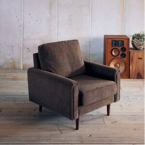 Carmona Sofa 1人掛け(カルモナソファ)モケット クリンプブラウン【SWOF】_雑貨・日用品 椅子・チェア・ソファ 家具・インテリア _【1562017】