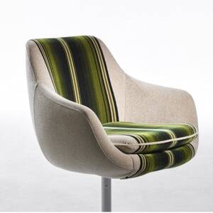 Cosmic Chair (コスミックチェア) シルバーX脚 グリーンストライプ【SWOF】_雑貨・日用品 椅子・チェア・ソファ 家具・インテリア _【1425476】