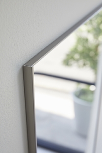 リフェクスミラー姿見 アルミ製薄型フレーム frame (フィルムミラー) MF-40140 (幅40.4cm×高さ140.4cm×厚み1.5cm)｜軽量 割れない 映りがキレイ 鏡 壁掛けミラー 壁付け インテリア [0708]