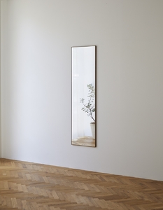 リフェクスミラー姿見 木製薄型フレーム the lake (フィルムミラー) ML-40140 (幅40.4cm×高さ141cm×厚み1.5cm)｜軽量 割れない 映りがキレイ 鏡 壁掛けミラー 壁付け インテリア [0707]