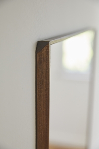 リフェクスミラー姿見 木製薄型フレーム the lake (フィルムミラー) ML-40140 (幅40.4cm×高さ141cm×厚み1.5cm)｜軽量 割れない 映りがキレイ 鏡 壁掛けミラー 壁付け インテリア [0707]