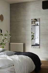 リフェクスミラー姿見 バリエ スタンダード (フィルムミラー) RMV-1-DBR (幅35cm×高さ125cm×厚み2cm)ダークブラウン｜軽量 割れない 映りがキレイ 鏡 壁掛けミラー 壁付け インテリア [0711]