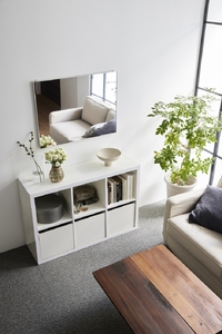 リフェクスミラー姿見 バリエ ピクチャー (フィルムミラー) RMV-3-DBR(幅80cm×高さ60cm×厚み2cm)ダークブラウン｜軽量 割れない 映りがキレイ 鏡 壁掛けミラー 壁付け インテリア [0723]