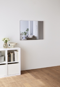 リフェクスミラー姿見 バリエ ピクチャー (フィルムミラー) RMV-3-GBR (幅80cm×高さ60cm×厚み2cm)グレイッシュブラウン｜軽量 割れない 映りがキレイ 鏡 壁掛けミラー 壁付け インテリア [0724]