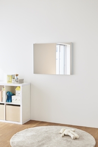 リフェクスミラー姿見 バリエ ピクチャー (フィルムミラー) RMV-3-PBL (幅80cm×高さ60cm×厚み2cm)ペールブルー｜軽量 割れない 映りがキレイ 鏡 壁掛けミラー 壁付け インテリア [0725]